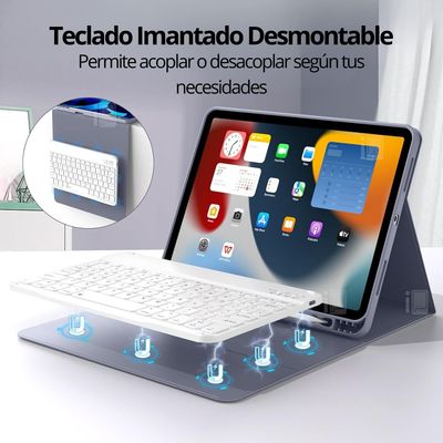 Imagen 2 del producto Funda Teclado iPad 11 Generación (11”) Ranura Lápiz Español - Lavanda