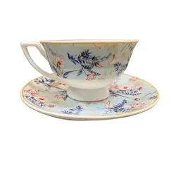 GENERICO - Set de tazas blanco celeste 12 piezas