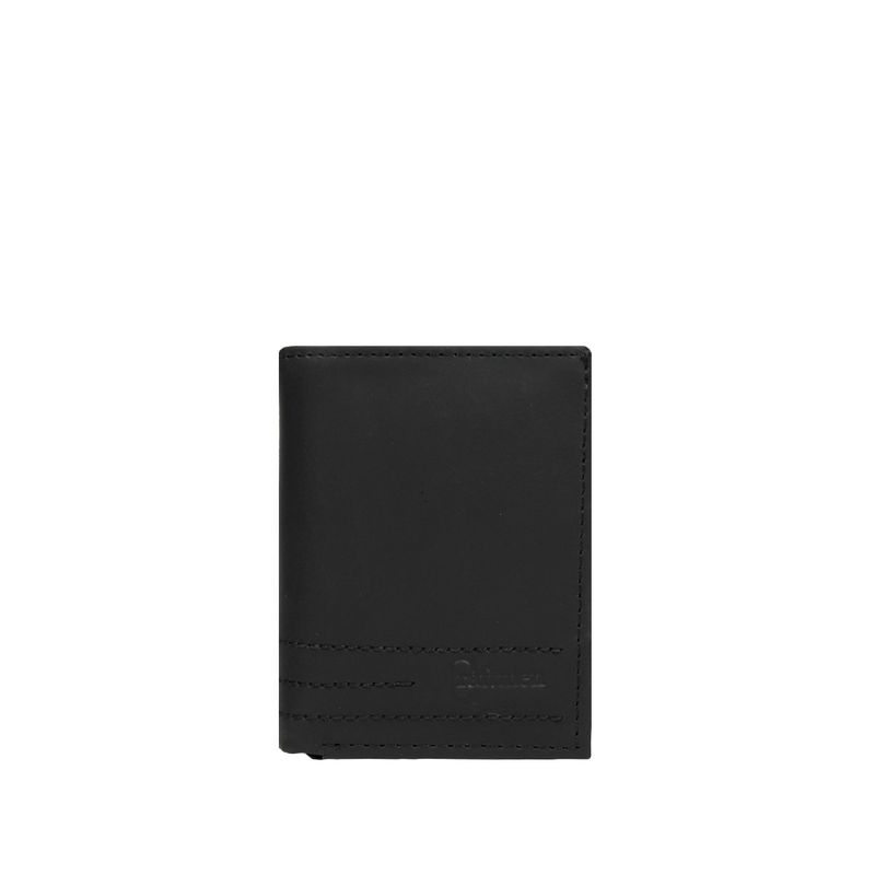 CRAFTMEN - Billetera Automatica De Cuero Negro Con Rfid Hombre Craftmen