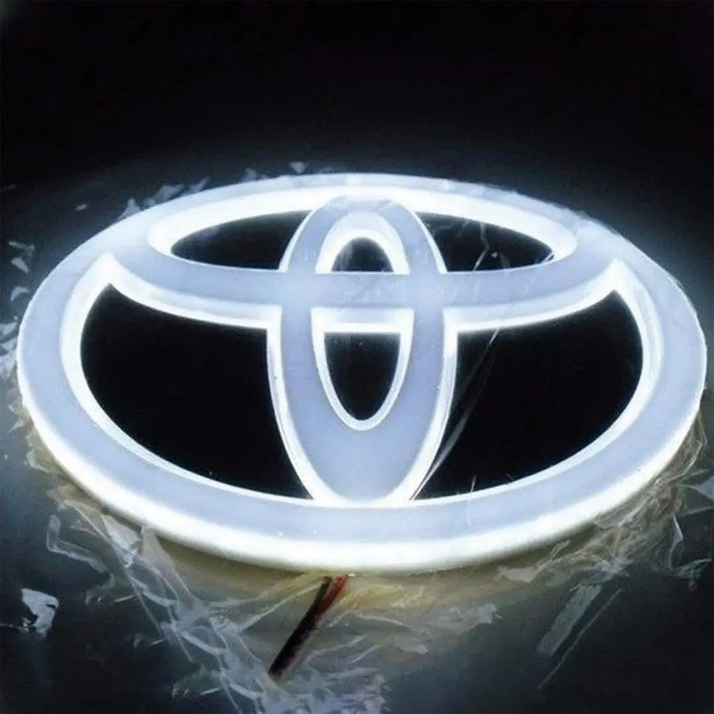 GENERICO - logo toyota yaris 15 x 10 cm luz led
