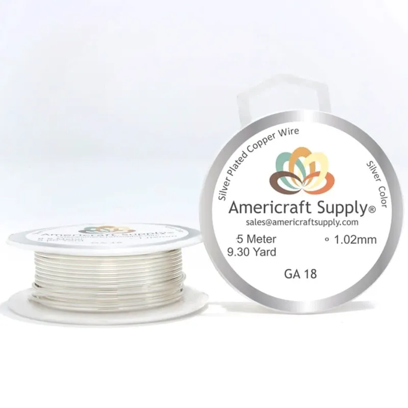 GENERICO - Alambre Americraft supply calibre 18 plateado silver