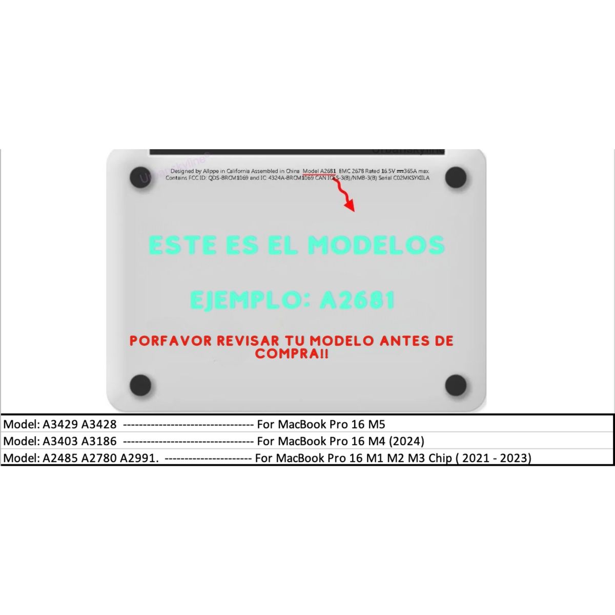 GENERICO - Carcasa para Macbook New Pro 16.2 M1-M2-M3-M4-M5 - Rosado Mate
