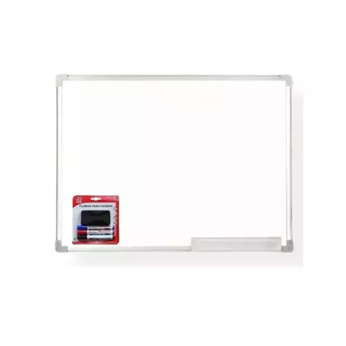 GENERICO - Pizarra acrílica blanca 60x90 cm + set 3 plumones y borrador