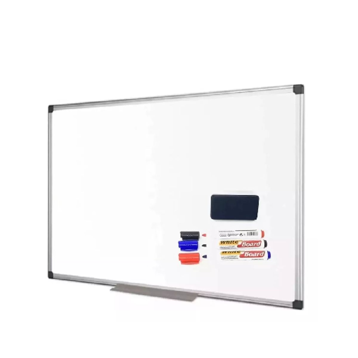 GENERICO - Pizarra acrílica blanca 60x90 cm + set 3 plumones y borrador