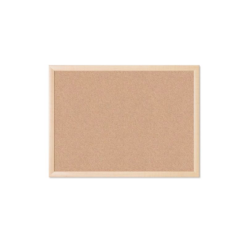 GENERICO - Pizarra corcho 40 x 60 borde madera resistente + fijadores c