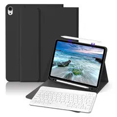 GENERICO - Funda Teclado iPad Mini 7° Gen Ranura Lápiz Carga Magnética - Negro