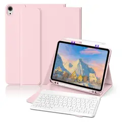 GENERICO - Funda Teclado iPad Mini 7° Gen Ranura Lápiz Carga Magnética - Rosa