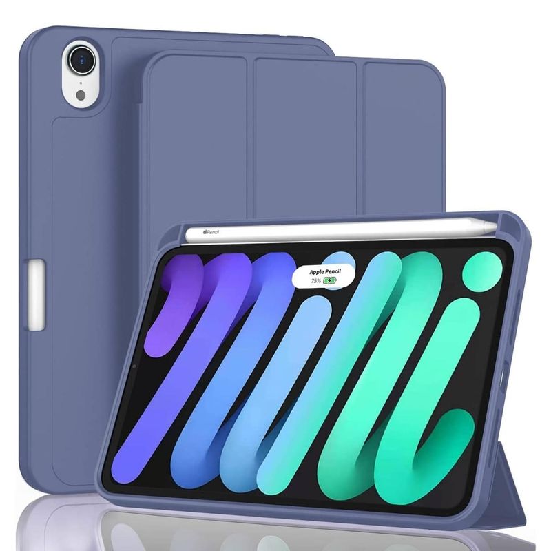 GENERICO - Funda Para iPad Mini 7° Gen Con Ranura Para Carga Magnética - Lavanda