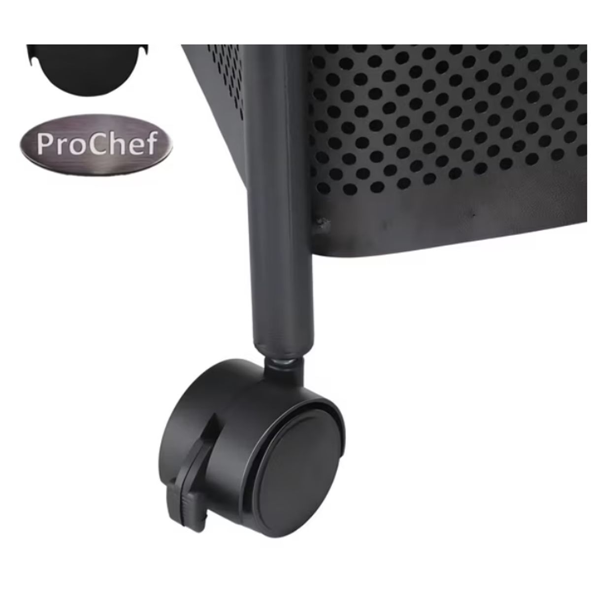 GENERICO - Organizador De Cocina Metálico 3 Niveles Giratorio Negro