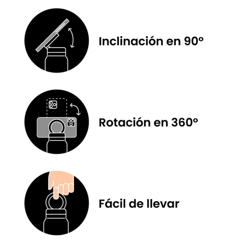 GENERICO - Botella Térmica Blue Limited Con Soporte Magnético 1000 Ml