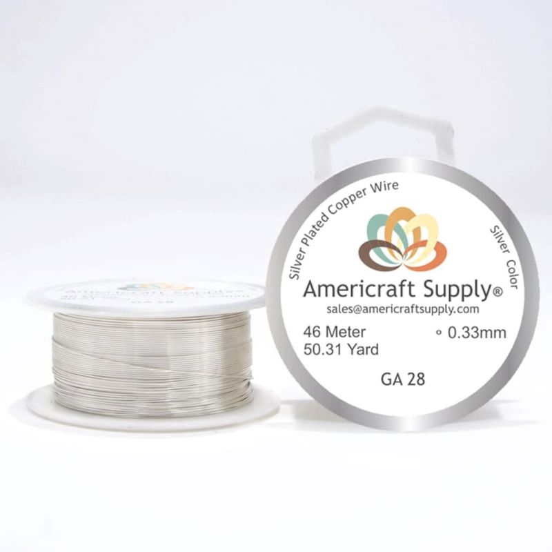 GENERICO - Alambre Americraft supply calibre 28 plateado silver
