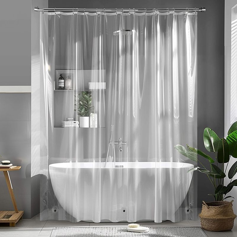 GENERICO - Cortina De Ducha Transparente 178x183 Cm Con Imanes