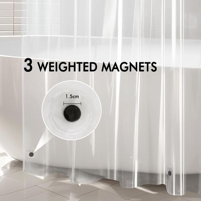 Imagen 2 del producto Cortina De Ducha Transparente 178x183 Cm Con Imanes