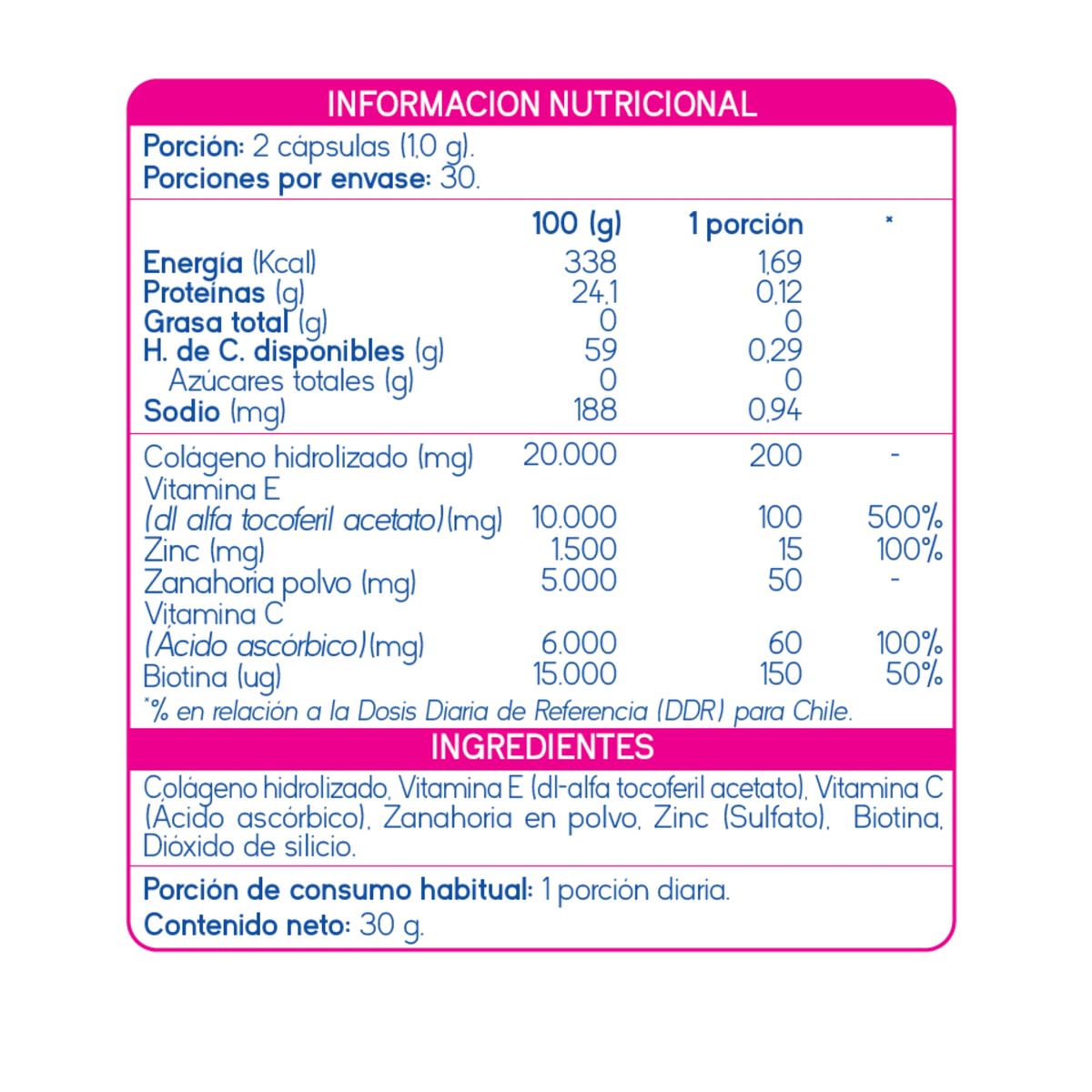 SUPLALIM - Colágeno + Biotina Plus – Suplemento con Vitaminas para Piel, Cabello y Uñas - 60 cápsulas