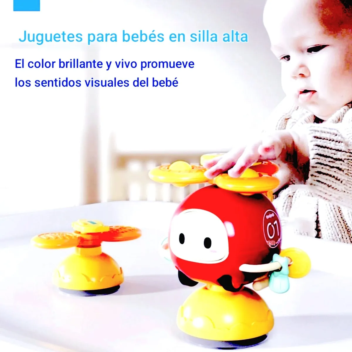 GENERICO - Juguete Giratorio  Con Ventosa Helicóptero 3 En 1