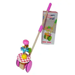 GENERICO - CORREPASILLO DE MADERA NIÑA ROSA.