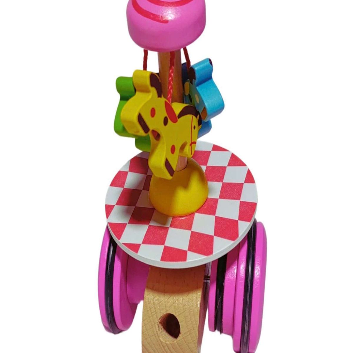 GENERICO - CORREPASILLO DE MADERA NIÑA ROSA.