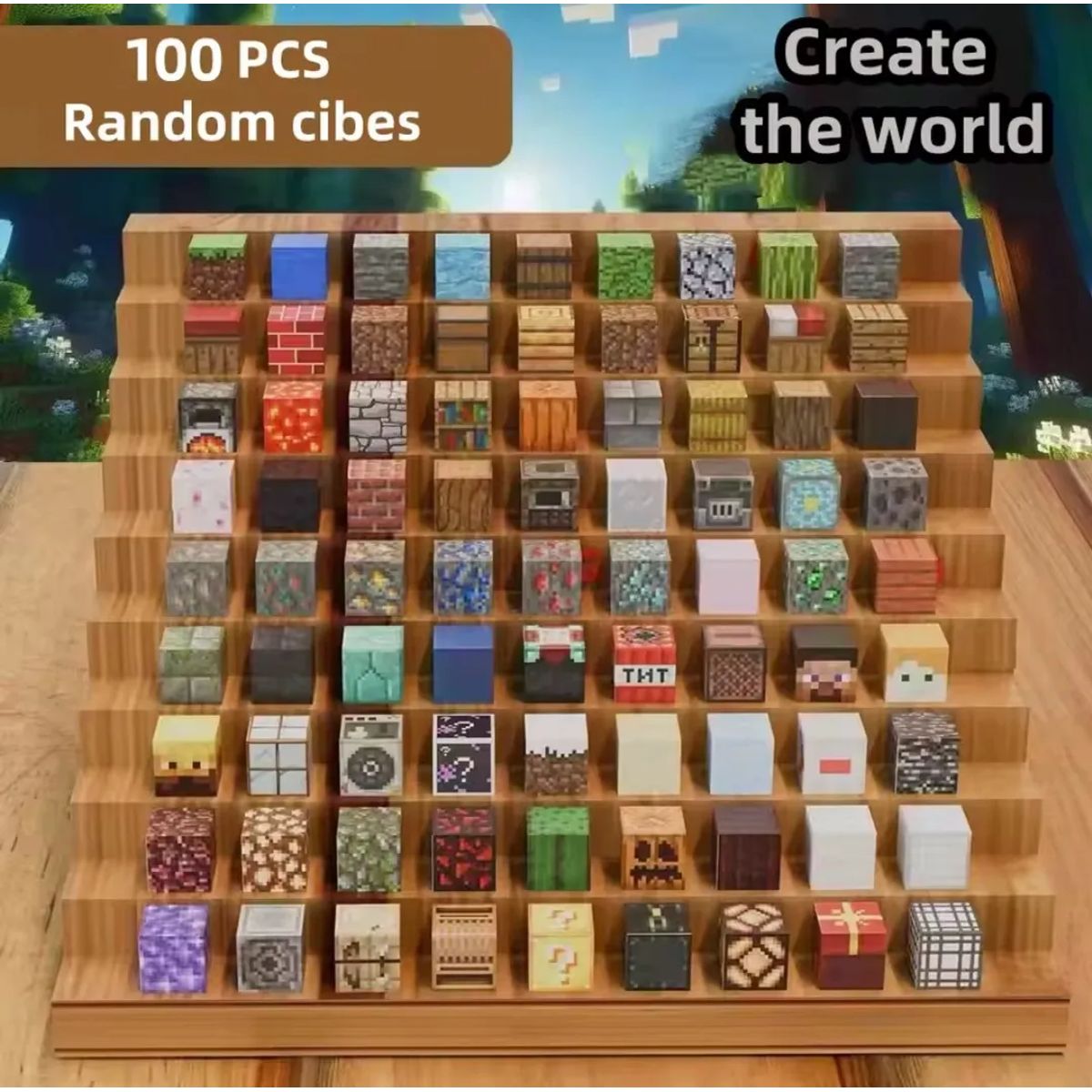 GENERICO - Bloques De Construcción Magneticos Estilo Minecraft 100 Pcs