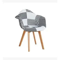 CORI CORI - Butaca Patchwork Wood Blanco y Negro