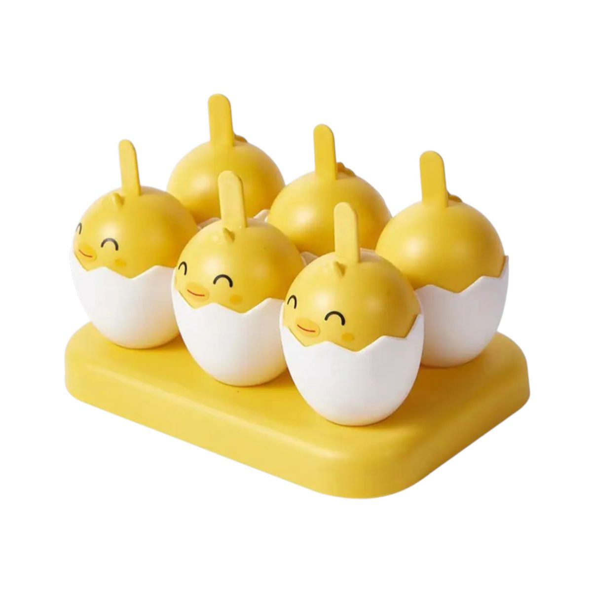 GENERICO - Set 6 Moldes Helados Patito 11x18x12cm