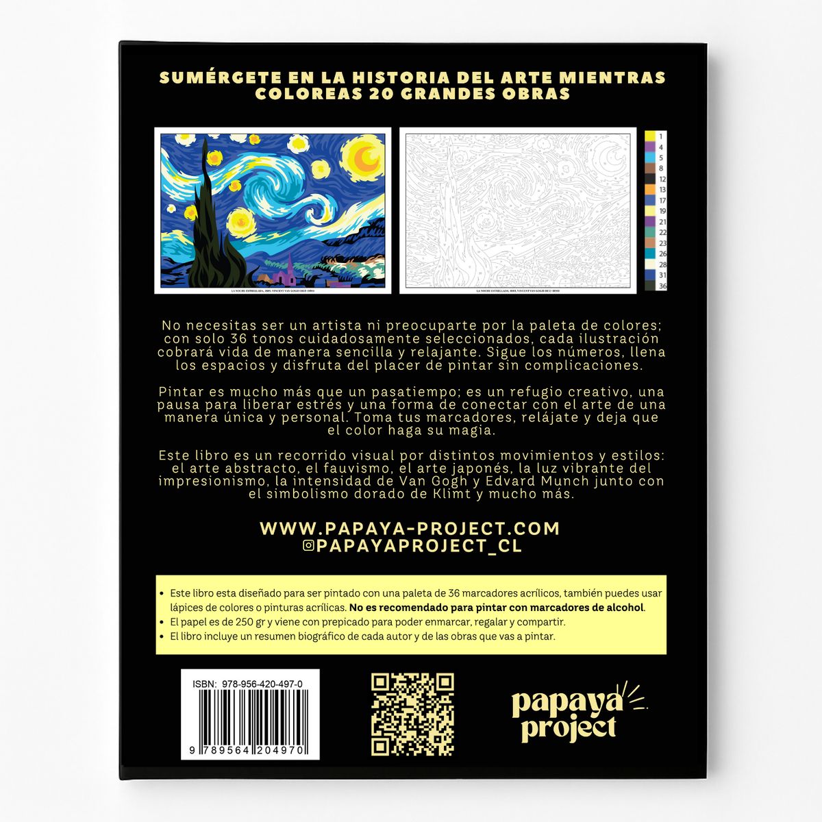 PAPAYA PROJECT - 20 GRANDES OBRAS PARA PINTAR POR NÚMEROS