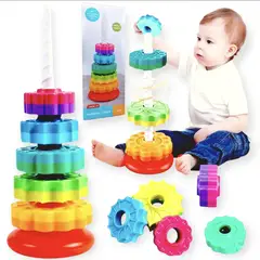 GENERICO - Juego De Apilar Torre Giratorio Arcoíris