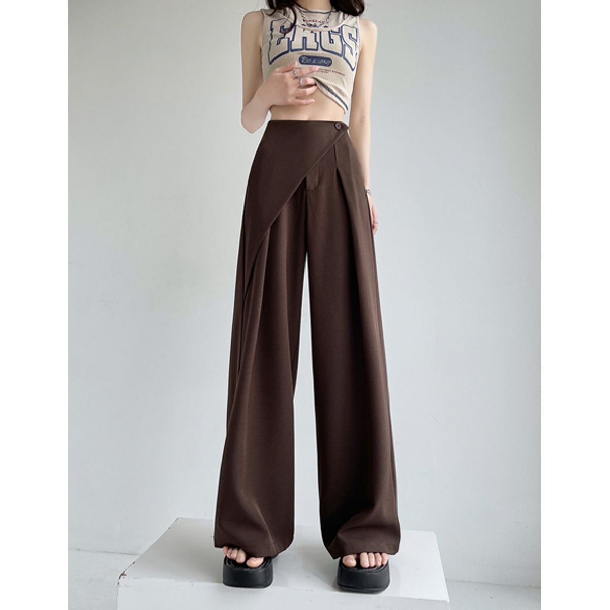 VELVET - Pantalon Praga Marron Mujer