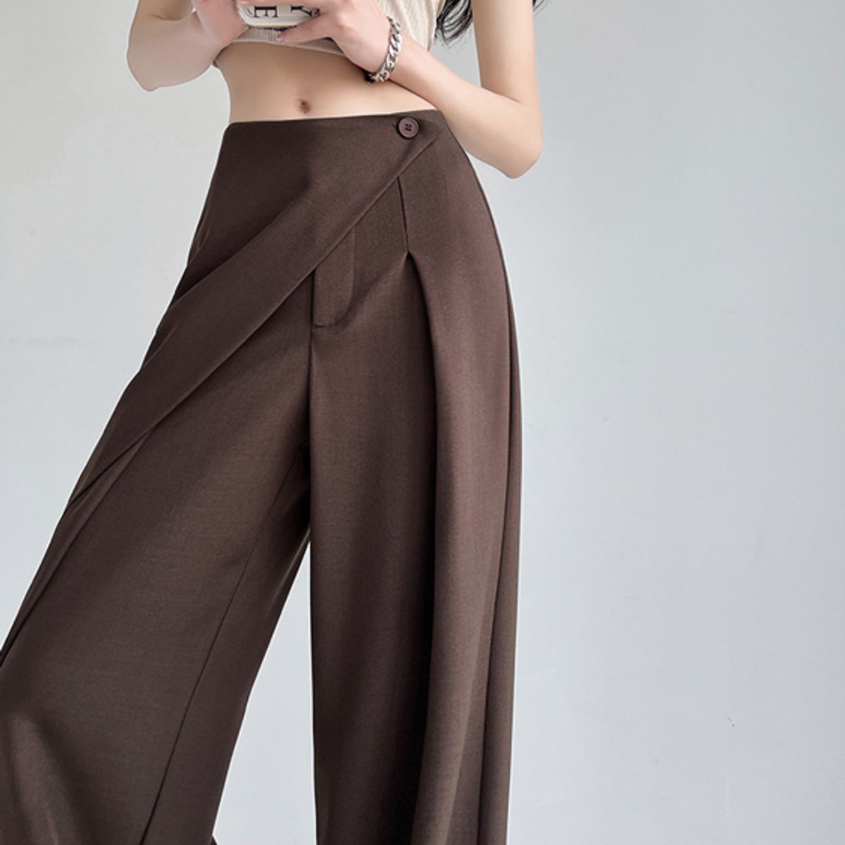 VELVET - Pantalon Praga Marron Mujer