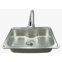 GENERICO - Lavaplatos Riñon con griferia Gris