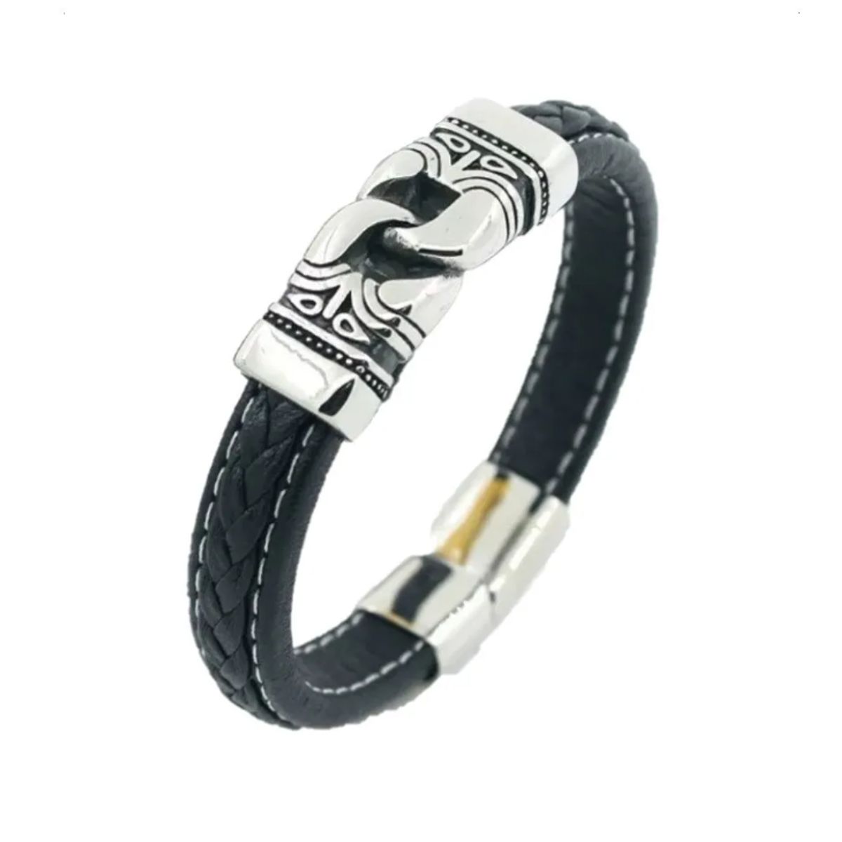 GENERICO - Pulsera De Cuero Hombre Garras Caballero Moda Royal Madriz