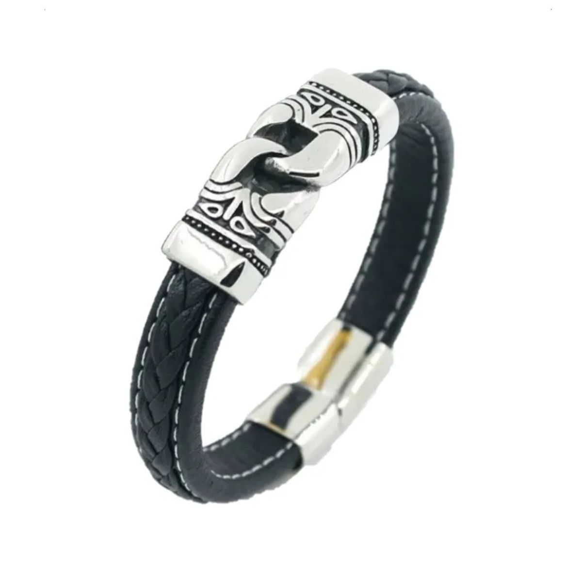 GENERICO - Pulsera De Cuero Hombre Garras Caballero Moda Royal Madriz