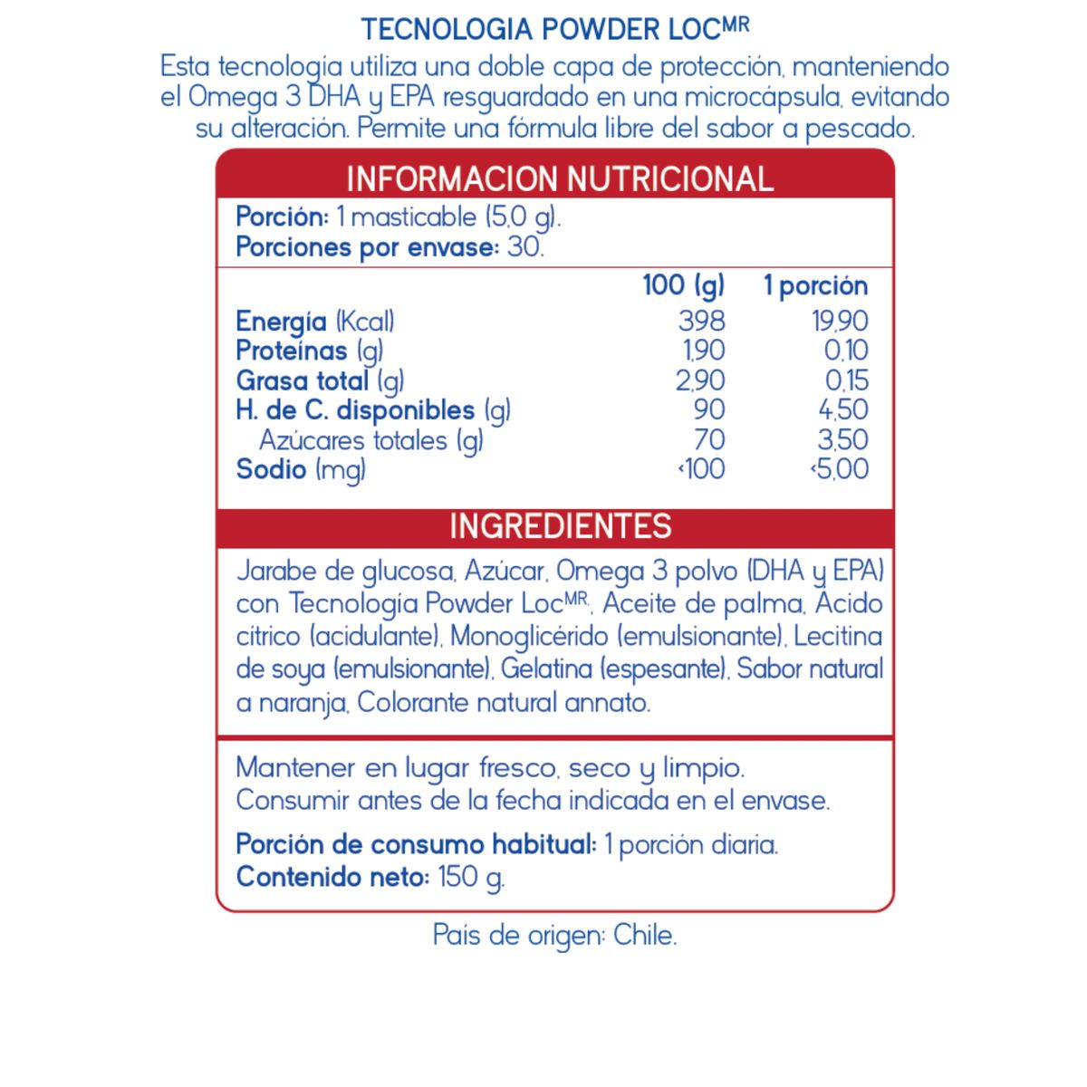 SUPLALIM - DHA Masticables con DHA y EPA - 30 Masticables