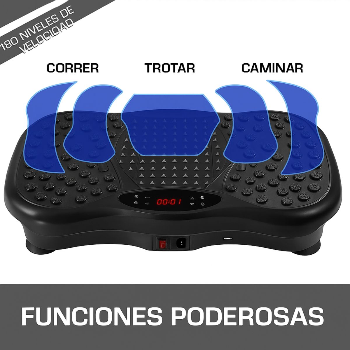 GENERICO - Máquina Vibratoria Quema Grasa  3 Modos + Bluetooth