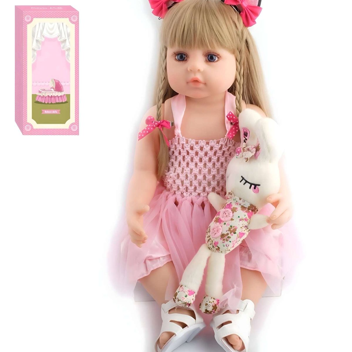 GENERICO - Muñeca infantil bebé realista silicona rosado