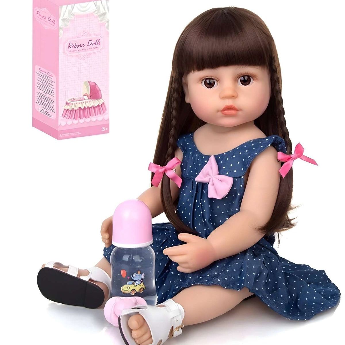 GENERICO - Muñeca infantil bebé realista silicona azul