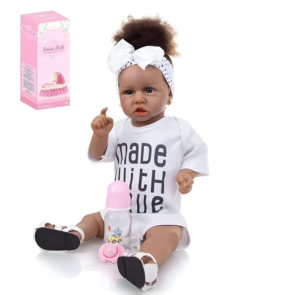 GENERICO - Muñeca infantil bebé realista silicona Morena