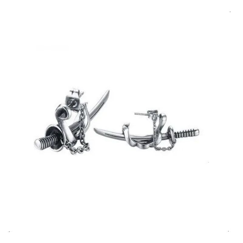 GENERICO - Aros Punk Hombre Mujer Espada Pirata Earing Moda