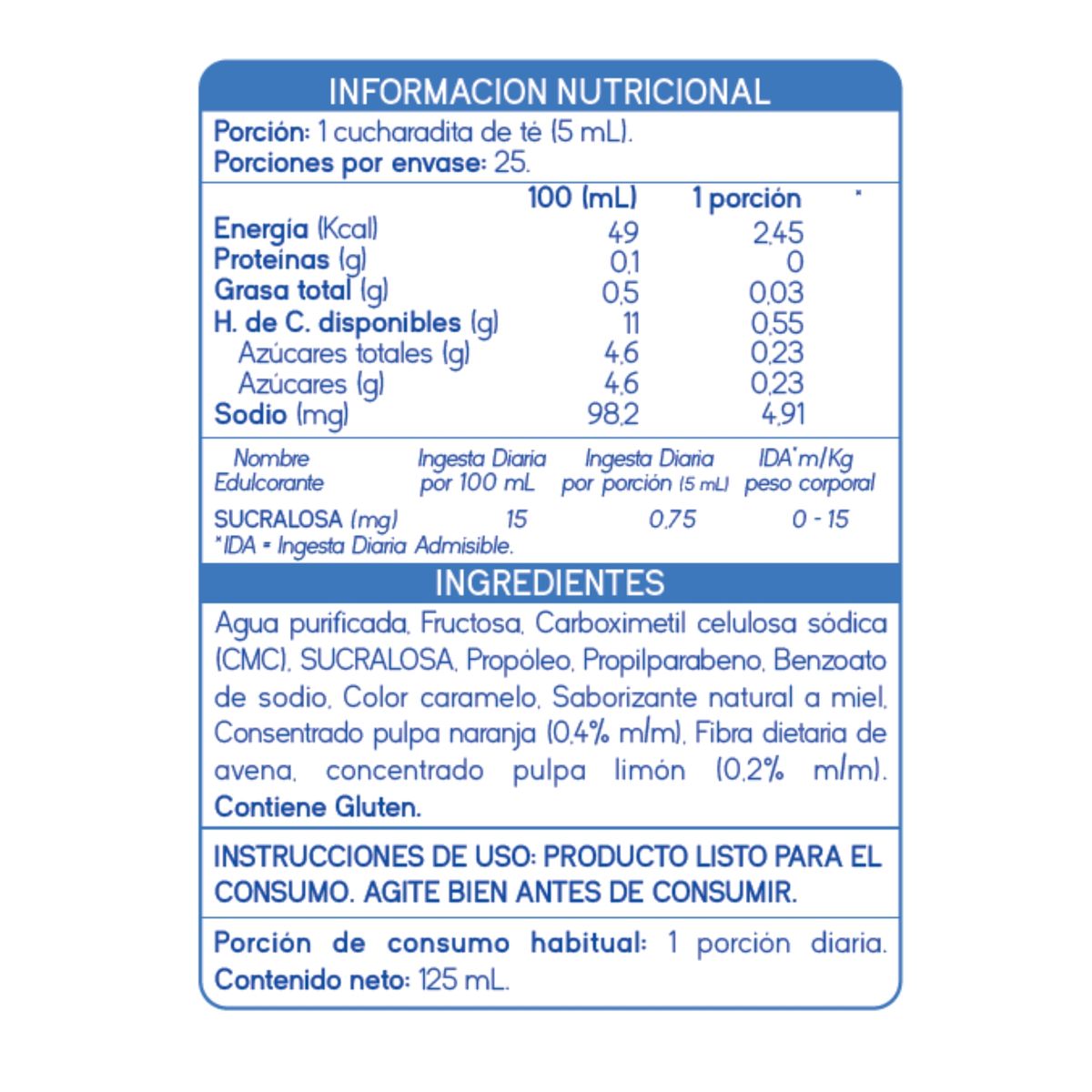 SUPLALIM - Jarabe No Grip – Suplemento Natural con Hierbas y Propóleo - Sin Azúcar - 125 ml
