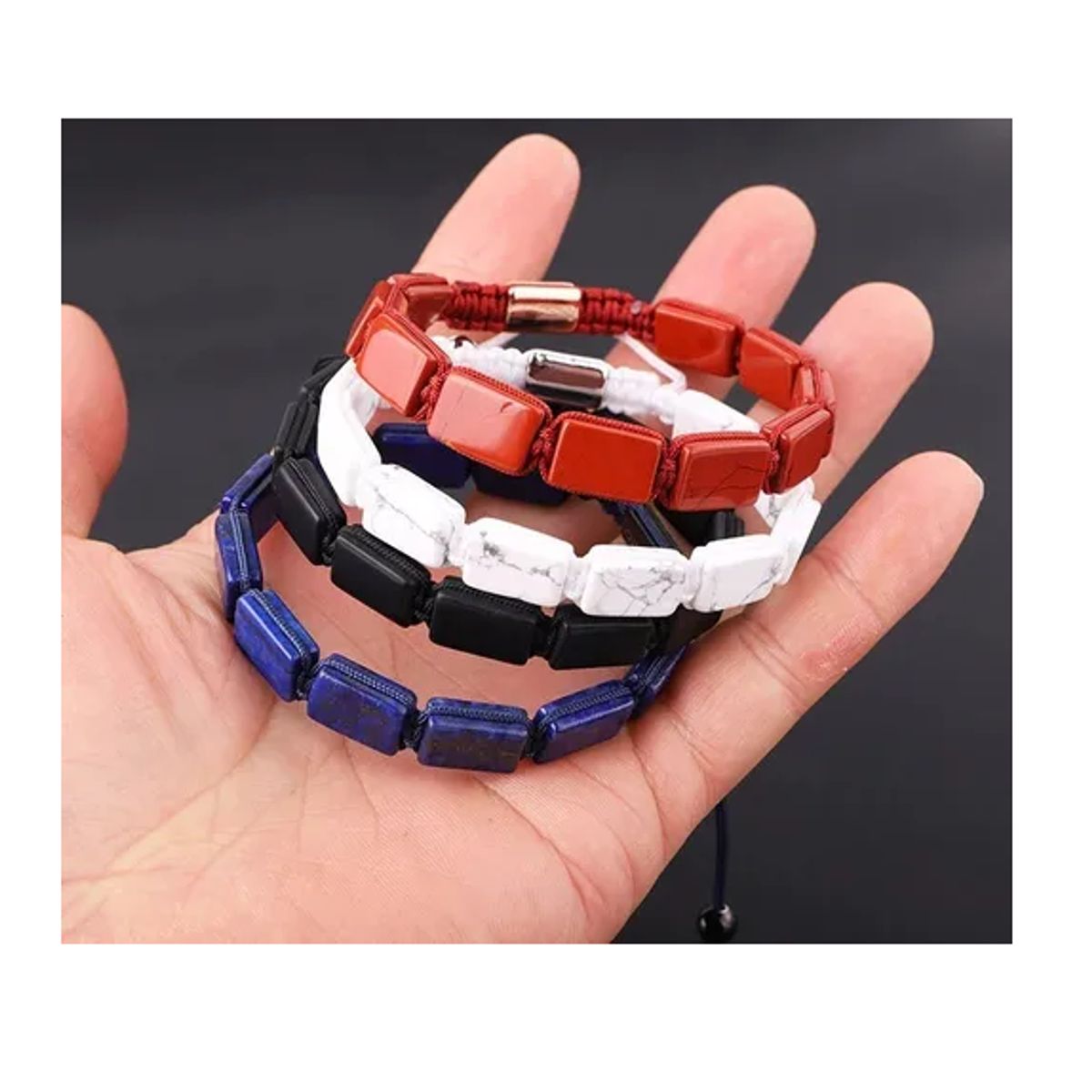 GENERICO - Pulsera Piedra Lapislazuli Hombre Moda Royal Madriz