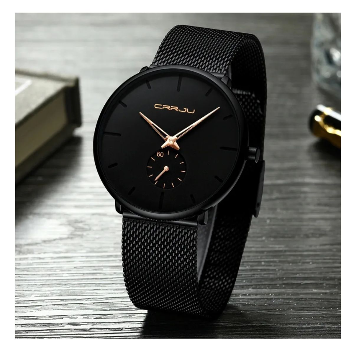 GENERICO - Reloj Crrju Gold Hombre Caballeros Moda Masculina Royal Madriz