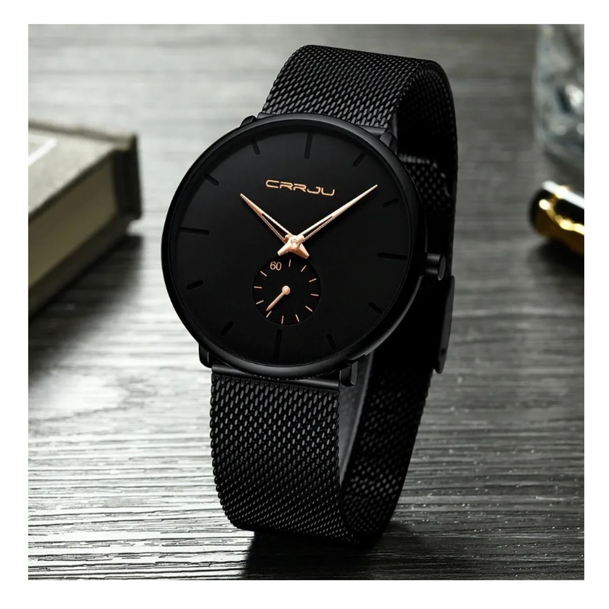 GENERICO - Reloj Crrju Gold Hombre Caballeros Moda Masculina Royal Madriz