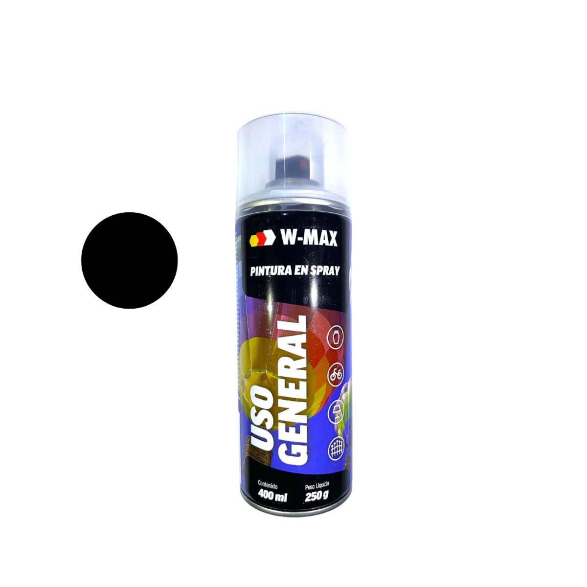 WURTH - Pintura Spray Negro Mate W-max 400ml Uso General