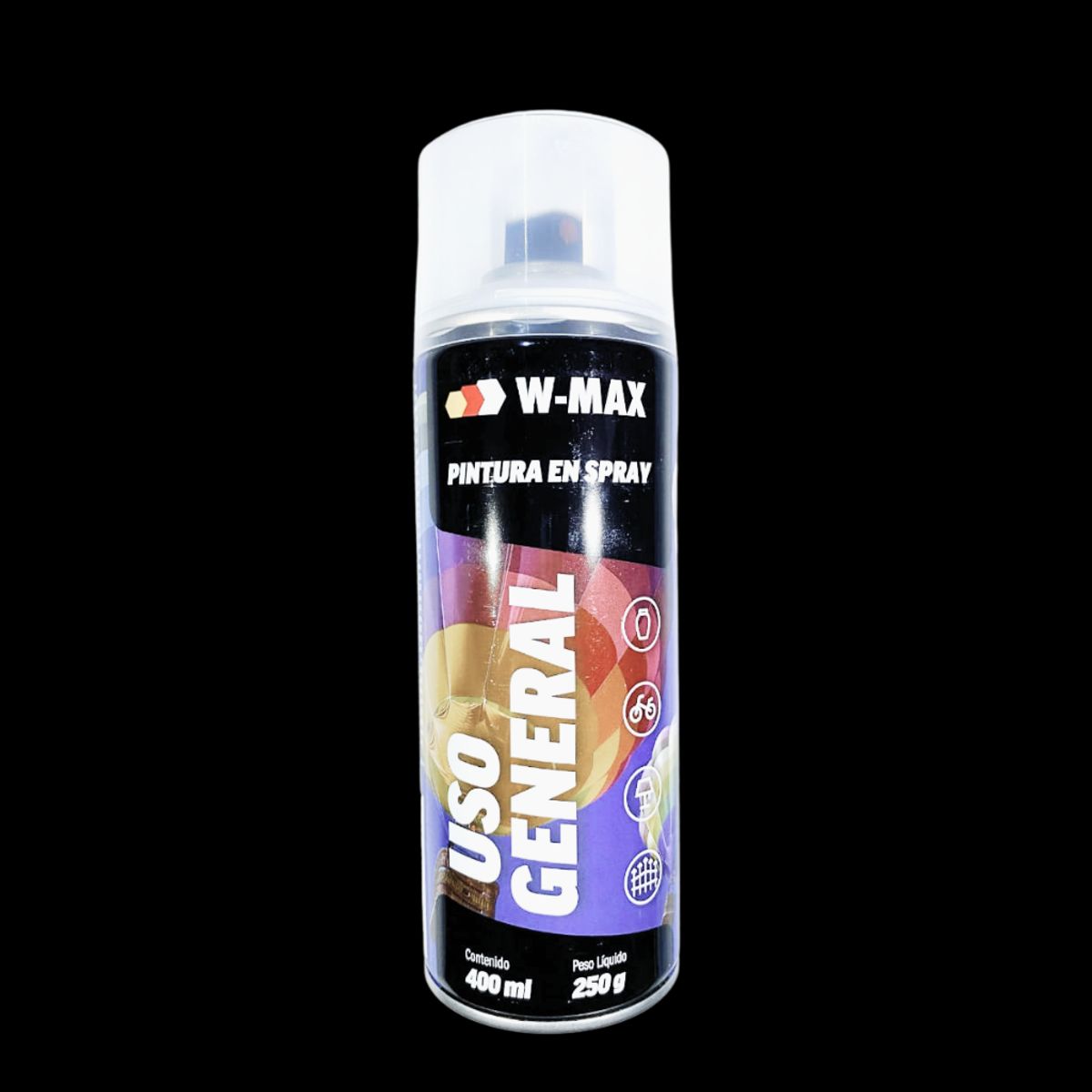 WURTH - Pintura Spray Negro Brillante W-max 400ml Uso General