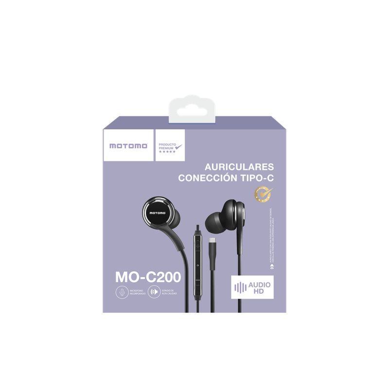 MOTOMO - Audifonos Earphones MO-C200 Tipo C