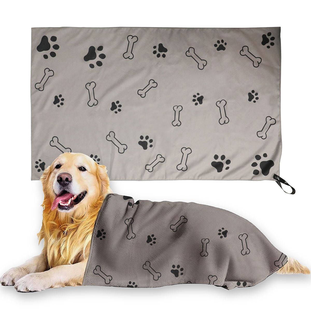 THE DUKE COMPANY - Toalla Microfibra Para Mascotas Duke 101 X 60 Cm Gris