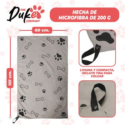 Imagen 2 del producto Toalla Microfibra Para Mascotas Duke 101 X 60 Cm Gris