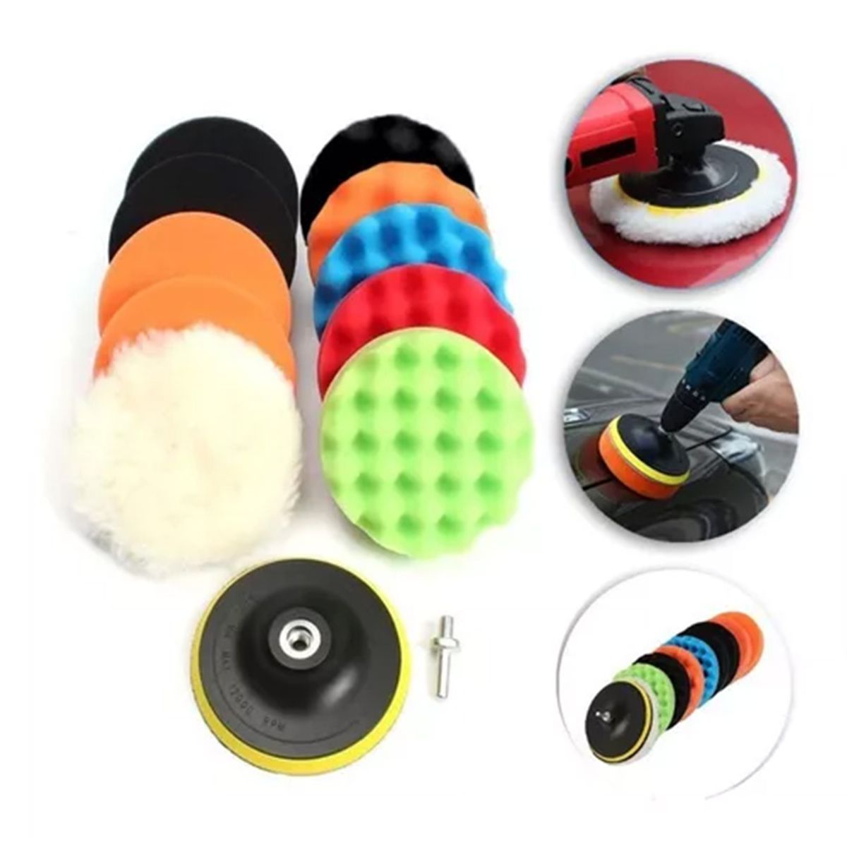 ATURE - Kit De 12 Piezas Pulir Esponjas Almohadillas Para Auto