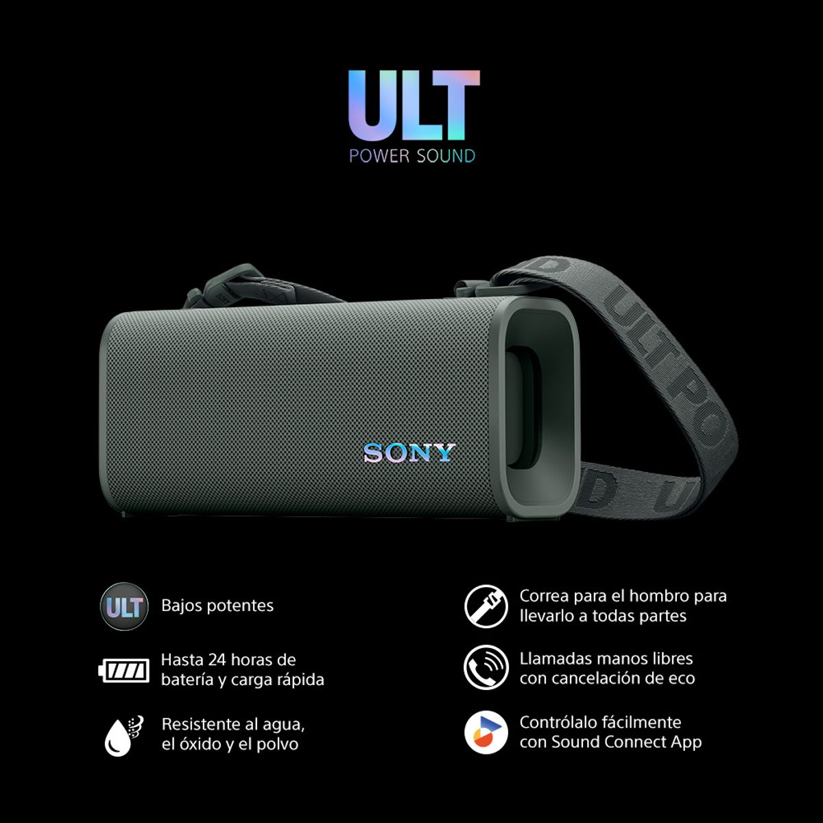 SONY - Parlante portátil inalámbrico ULT FIELD 3 Verde