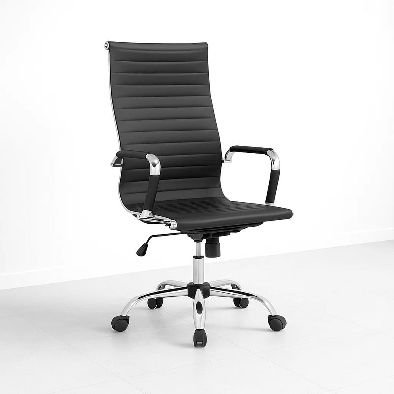 KLIK - Silla Ejecutiva Luxor Cuero Sintético - Negro