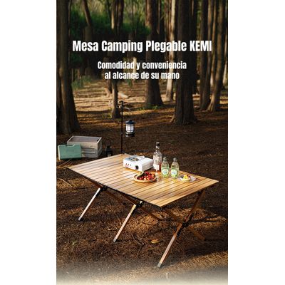 Imagen 2 del producto Mesa De Camping Plegable Impermeable 120x58cm Kemi